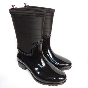 Tommy Hilfiger Women's Fonsi Rain Boots sz 7 Blac